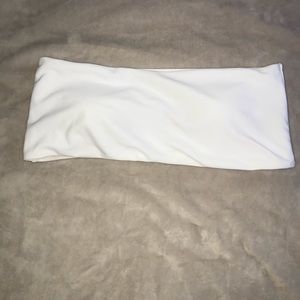 White Bandeau Swim Top